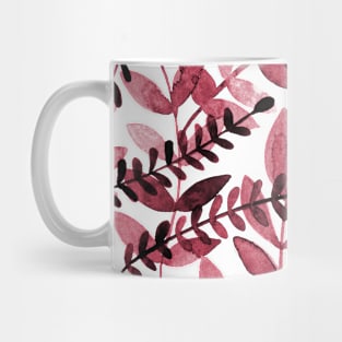 Watercolor branches - wine red Mug